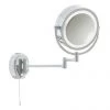 Searchlight IP44 Illuminated Chrome Bathroom Mirror with Adjustable Arm - 11824 -Victorian Plumbing Shop 11824 P