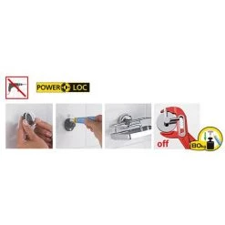 Wenko Power-Loc LED Carpi 5x Magnification Wall Mounted Mirror - 20907100 -Victorian Plumbing Shop 20907100 D3 460