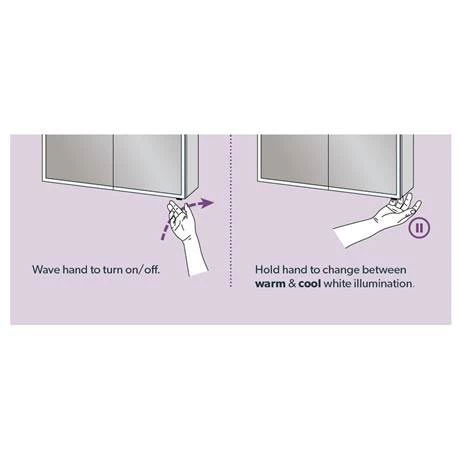 46400_D1N_460-2.jpg HIB Qubic 50 LED Aluminium Mirror Cabinet - 46400 -Victorian Plumbing Shop 46400 D1N 460 2