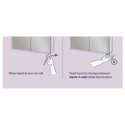 HIB Qubic 80 LED Aluminium Mirror Cabinet - 46600 2 HIB Qubic 80 LED Aluminium Mirror Cabinet - 46600 -Victorian Plumbing Shop 46400 D1N 460