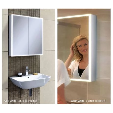 46400_D2_460.jpg HIB Qubic 80 LED Aluminium Mirror Cabinet - 46600 -Victorian Plumbing Shop 46400 D2 460