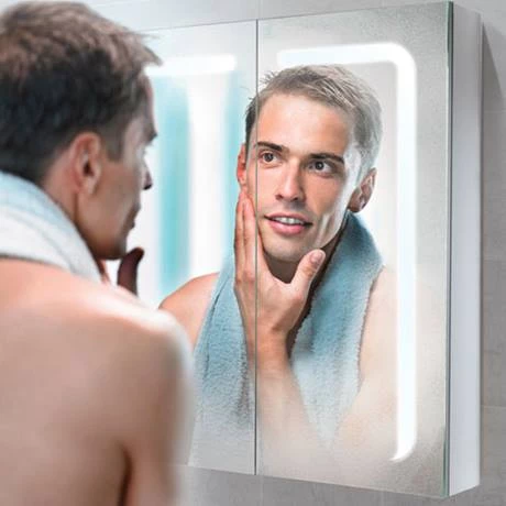 46900_D2_460.jpg HIB Stratus 60 LED Demisting Aluminium Mirror Cabinet - 46900 -Victorian Plumbing Shop 46900 D2 460