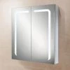 HIB Stratus 60 LED Demisting Aluminium Mirror Cabinet - 46900 -Victorian Plumbing Shop 46900 P
