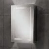 HIB Edge 50 LED Illuminated Aluminium Mirror Cabinet - 49400 -Victorian Plumbing Shop 49400 P