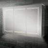 HIB Edge 120 LED Illuminated Aluminium Mirror Cabinet - 49700