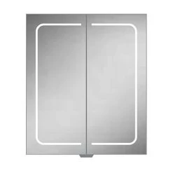 HIB Vapor 60 LED Illuminated Aluminium Mirror Cabinet - 51500