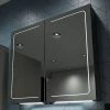 HIB Vapor 80 LED Illuminated Aluminium Mirror Cabinet - 51600 -Victorian Plumbing Shop 51600 P