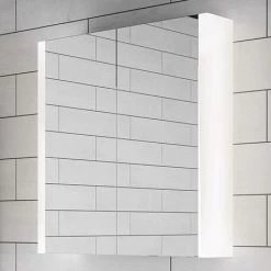 HIB Paragon 60 LED Illuminated Aluminium Mirror Cabinet - 51900