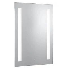 Searchlight Illuminated 2 Light Touch Bathroom Mirror with Shaver Socket - 7450
