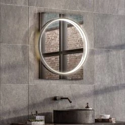 HIB Solas 60 LED Illuminated Mirror (Chrome Frame) - 79510600 -Victorian Plumbing Shop 79510600 d2 460