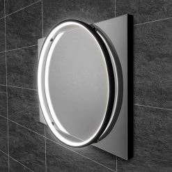 HIB Solas 50 LED Illuminated Mirror (Matt Black Frame) - 79520500