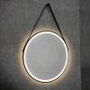 HIB Solstice Matt Black 60 Round LED Illuminated Mirror - 79520700