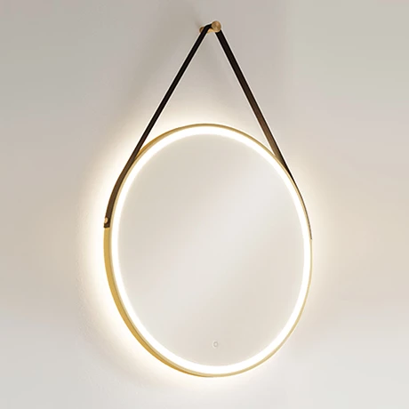 79520750-p.jpg HIB Solstice Brushed Brass 60 Round LED Illuminated Mirror - 79520750 -Victorian Plumbing Shop 79520750 p