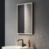 Arezzo Matt Black 520 x 720mm Rectangular LED Illuminated Anti-Fog Bathroom Mirror -Victorian Plumbing Shop AZ113MB n p