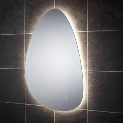 Arezzo 550 x 800mm Teardrop LED Backlit Bathroom Mirror with Anti-Fog -Victorian Plumbing Shop AZ1703MB D4 460