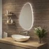 Arezzo 550 x 800mm Teardrop LED Backlit Bathroom Mirror with Anti-Fog -Victorian Plumbing Shop AZ1703MB P