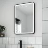Arezzo Matt Black 500 x 700 LED Illuminated Border Mirror incl. Touch Sensor + Anti-Fog -Victorian Plumbing Shop AZ701 p