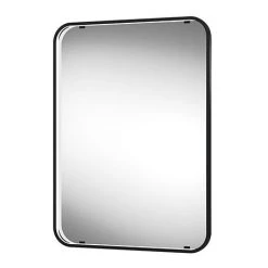 Arezzo Matt Black 500 x 700mm Rectangular LED Illuminated Bathroom Mirror with Infrared Sensor & Anti-Fog