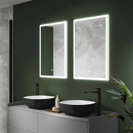 AZ8920MB_D1_460.jpg Arezzo 500 x 700mm Recessed LED Illuminated Bathroom Mirror Cabinet with Shaver Socket & Anti-Fog -Victorian Plumbing Shop AZ8920MB D1 460