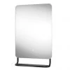 Arezzo Matt Black 800 x 500mm Backlit LED Bathroom Mirror with Hanging Shelf & Anti-Fog -Victorian Plumbing Shop AZ9003MB P