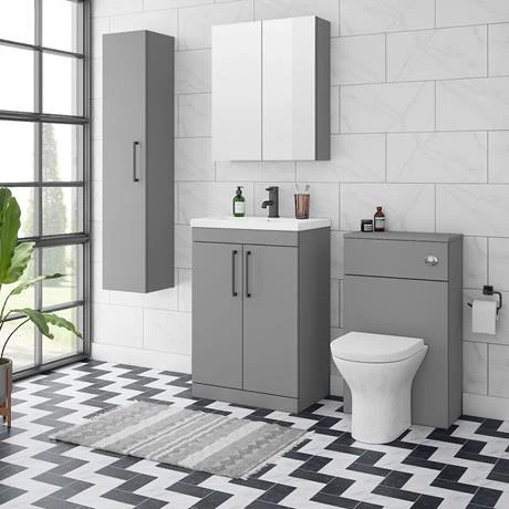 AZG62MC_d4_460.jpg Arezzo 600 Matt Grey 2-Door Mirror Cabinet -Victorian Plumbing Shop AZG62MC d4 460
