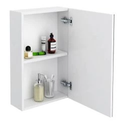 Brooklyn 450mm Gloss White Bathroom Mirror Unit -Victorian Plumbing Shop B45MGW d2 460