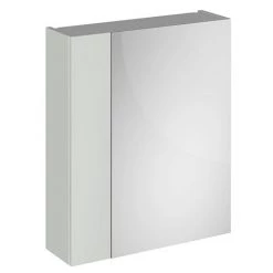 Brooklyn 600mm Grey Mist Bathroom Mirror & Fascia Cabinet
