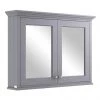 Bayswater Plummett Grey 1050mm Mirror Wall Cabinet 2 Bayswater Plummett Grey 1050mm Mirror Wall Cabinet -Victorian Plumbing Shop BAYF131 P