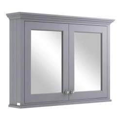 Bayswater Plummett Grey 1050mm Mirror Wall Cabinet