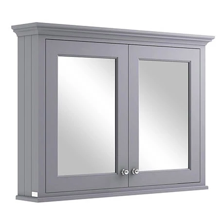 BAYF131_P.jpg Bayswater Plummett Grey 1050mm Mirror Wall Cabinet -Victorian Plumbing Shop BAYF131 P