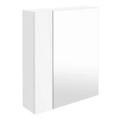 Brooklyn 600mm Gloss White Bathroom Mirror & Fascia Cabinet
