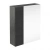 Brooklyn 600mm Bathroom Mirror & Fascia Cabinet - Black