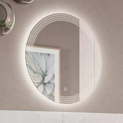 Crosswater Canvass 600mm LED Illuminated Bathroom Mirror with Anti-Fog -Victorian Plumbing Shop CV MIRROR60 D3 460