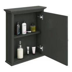 Old London Traditional Mirror Cabinet (650mm Wide - Charcoal) -Victorian Plumbing Shop DAF604 d2 460
