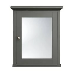 Old London Traditional Mirror Cabinet (650mm Wide - Charcoal) -Victorian Plumbing Shop DAF604 detail1 460