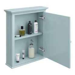 Old London Traditional Mirror Cabinet (650mm Wide - Duck Egg Blue) -Victorian Plumbing Shop DAF704 d2 460