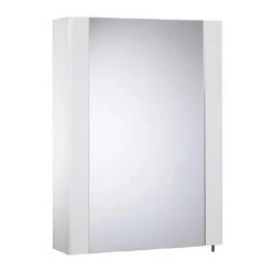 Tavistock Detail Single Door Mirror Cabinet - Gloss White