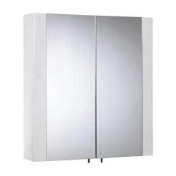 Tavistock Detail Double Door Mirror Cabinet - Gloss White