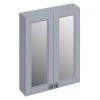 Burlington 60 2-Door Mirror Cabinet - Classic Grey
