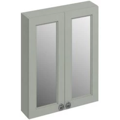 Burlington 60 2-Door Mirror Cabinet - Dark Olive