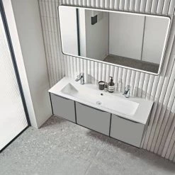 Roper Rhodes Frame 1200mm LED Illuminated Rectangular Mirror - Grey - FR120SG 2 Roper Rhodes Frame 1200mm LED Illuminated Rectangular Mirror - Grey - FR120SG -Victorian Plumbing Shop FR120SG D1 460