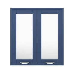 Keswick Blue 600mm Traditional Wall Hung 2 Door Mirror Cabinet -Victorian Plumbing Shop KES BLU 2DM d2 460