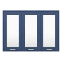Keswick Blue 900mm Traditional Wall Hung 3 Door Mirror Cabinet -Victorian Plumbing Shop KES BLU 3DM d2 460