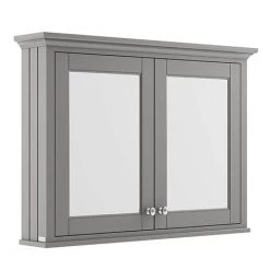 Old London 1050mm Mirror Cabinet - Storm Grey - LON217