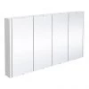 Nuie 1200 Gloss White Minimalist 4-Door Mirror Cabinet -Victorian Plumbing Shop LUXMW1200 nprod