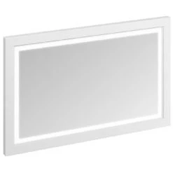 Burlington Framed 120 Mirror with LED Illumination - Matt White