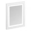 Burlington Framed 60 Mirror with LED Illumination - Matt White