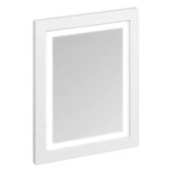 Burlington Framed 60 Mirror with LED Illumination - Matt White