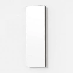 800mm Slimline Mirror Cabinet Dark Oak