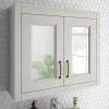 Chatsworth 690mm Grey 2-Door Mirror Cabinet -Victorian Plumbing Shop MCABGRY n p